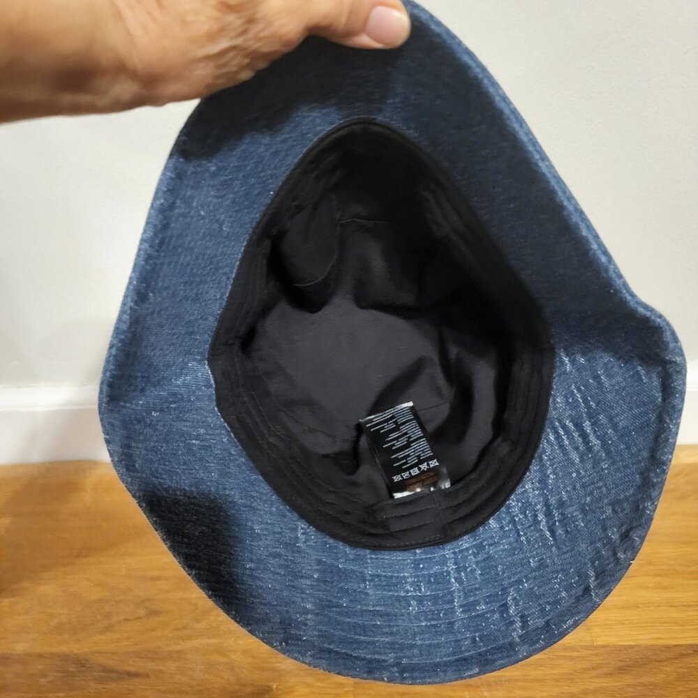 Urban Outfitters Denim Blue Rhinestone Butterfly Bucket Hat - Picture 6 of 7